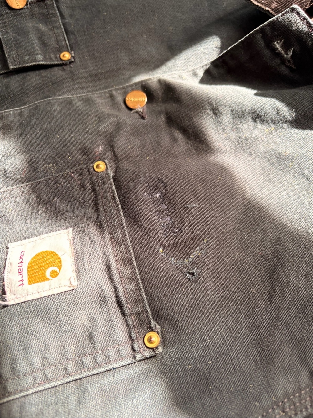 Olive green Vintage carhartt blanket lined chore jacket - Picture 4 of 7